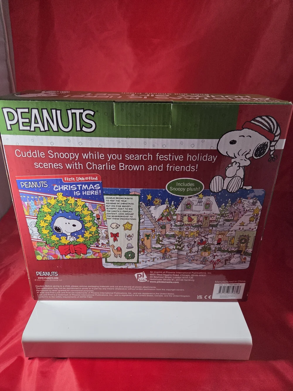 Peanuts Holiday Puzzle with Snoopy Plush - Red & Green